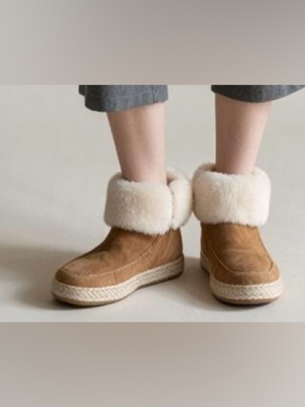 UGG Fluff Yeah Slide Brown & White US 8 Slippers boots